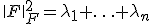 
\|F\|_F^2=
\lambda_1+\ldots+\lambda_n
