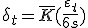 \delta_t = \bar{K}(\frac{\varepsilon_t}{6s})