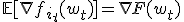 \mathbb{E}[\nabla f_{i_t}(w_t)] = \nabla F(w_t)