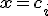\mathbf{x} = \mathbf{c}_i
