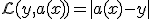 \mathcal{L}(y, a(x)) = |a(x) - y|