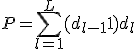 P = \sum_{l=1}^{L} (d_{l-1} + 1)d_l