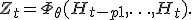 Z_t = \Phi_\theta(H_{t-p+1},\ldots,H_t).