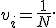 v_i = {1 \over N}.