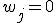 w_j = 0